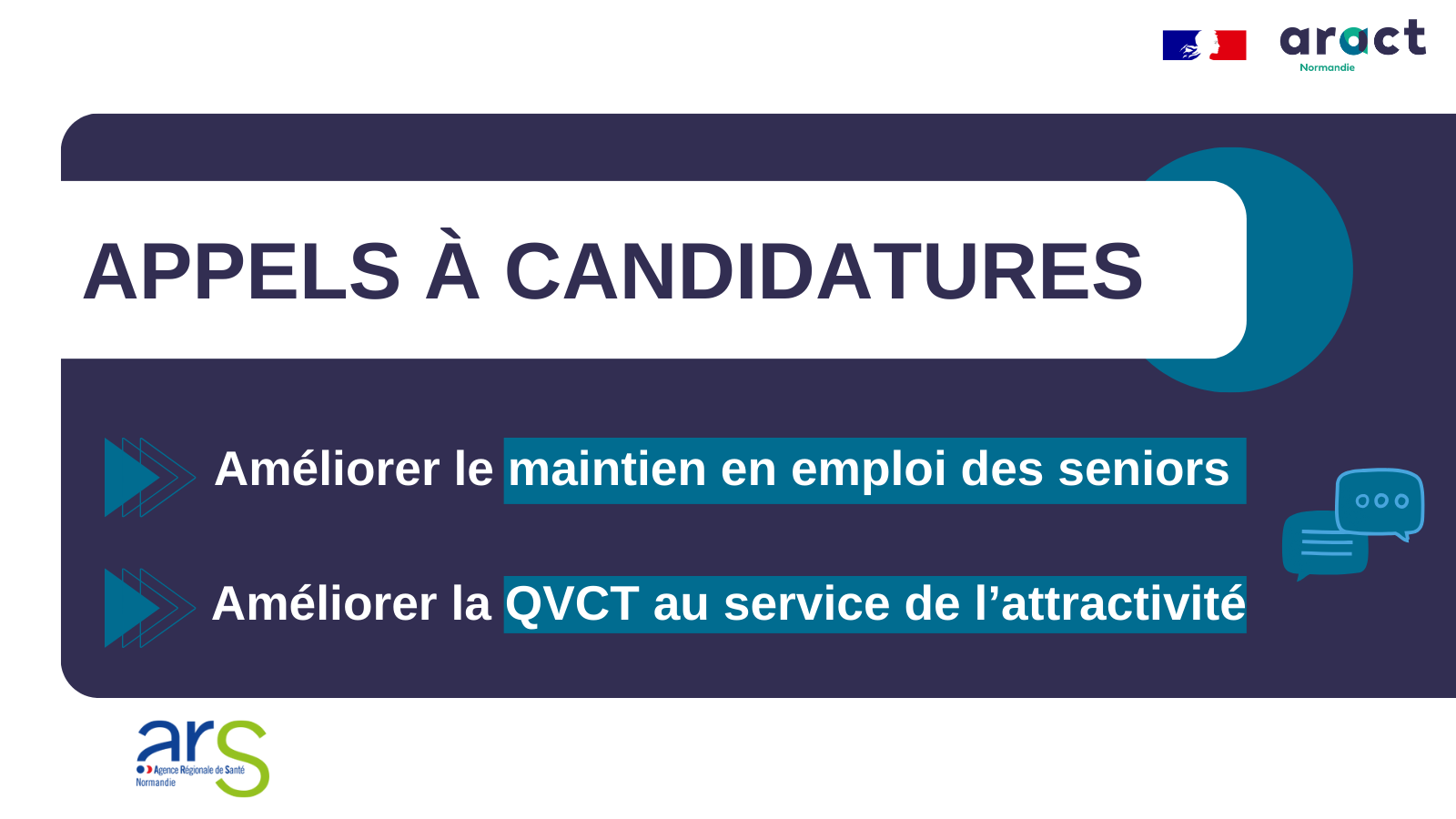 Accompagnements ARS Normandie QVCT Attractivité maintien en emploi seniors 2024