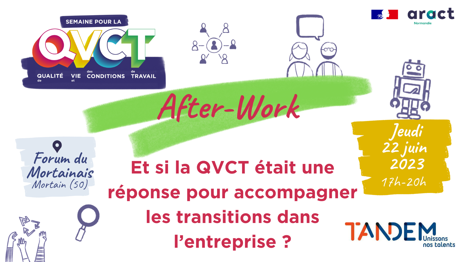 AFTERWORK Et si la QVCT était une réponse pour accompagner les transitions dans l’entreprise ?
